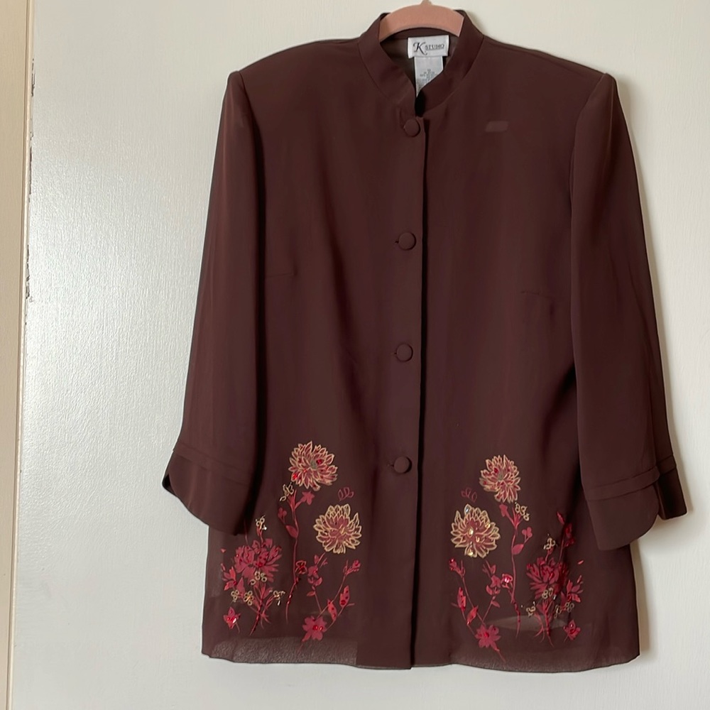 Ladies K Studio Jacket & Shell Set Size 12 “Preowned “